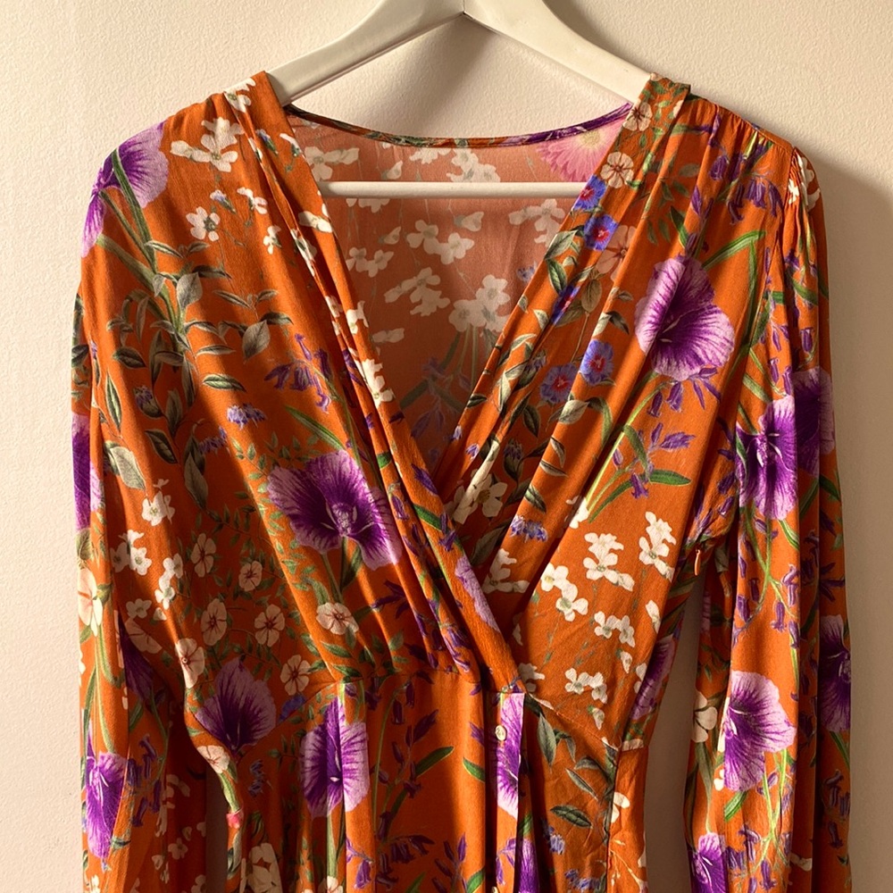 MANGO FLORA MIDI DRESS